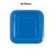 24 Count Royal Blue Square Paper Dessert Plates Bold Colored Disposable Plates for Parties and Events 7"